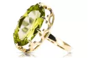 Gelber Peridot 14 Karat Gelbgold Ring Vintage Handwerk vrc253y